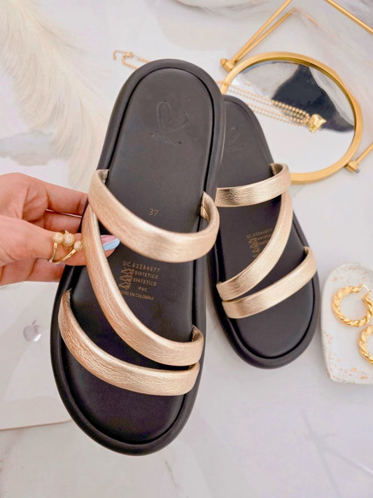 Sandalias maya champagne